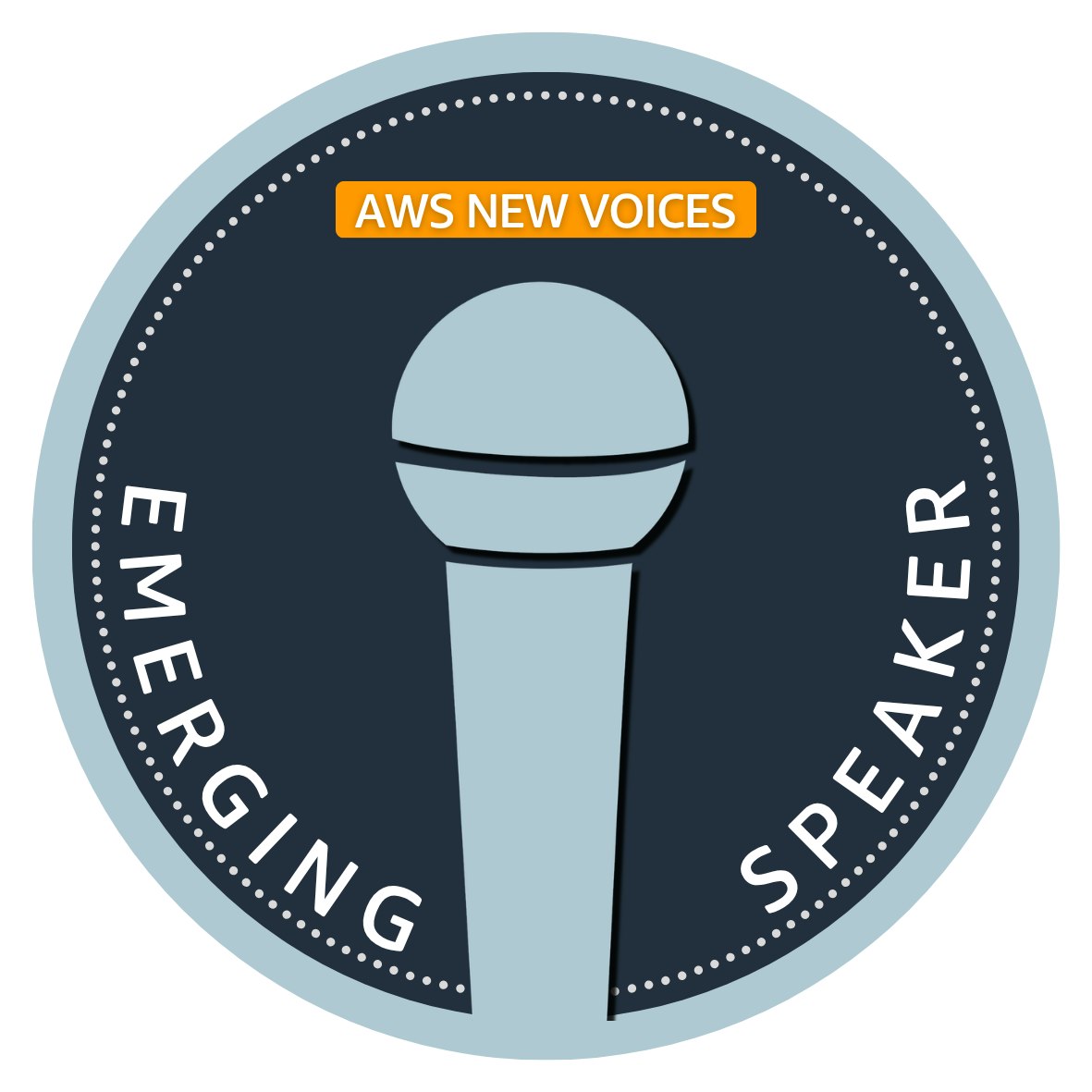 AWS New Voices — Emerging Speaker badge